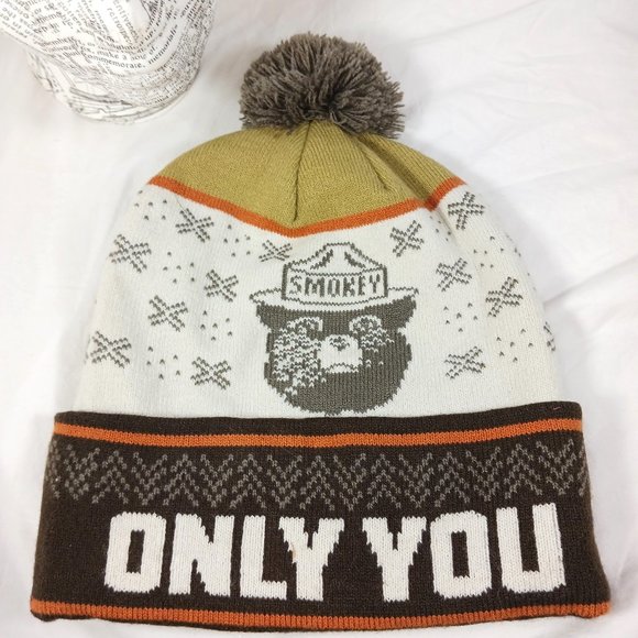 Landmark Project Other - RARE Landmark Project Knit Hat Only You Smokey the POM POM Bear Beanie